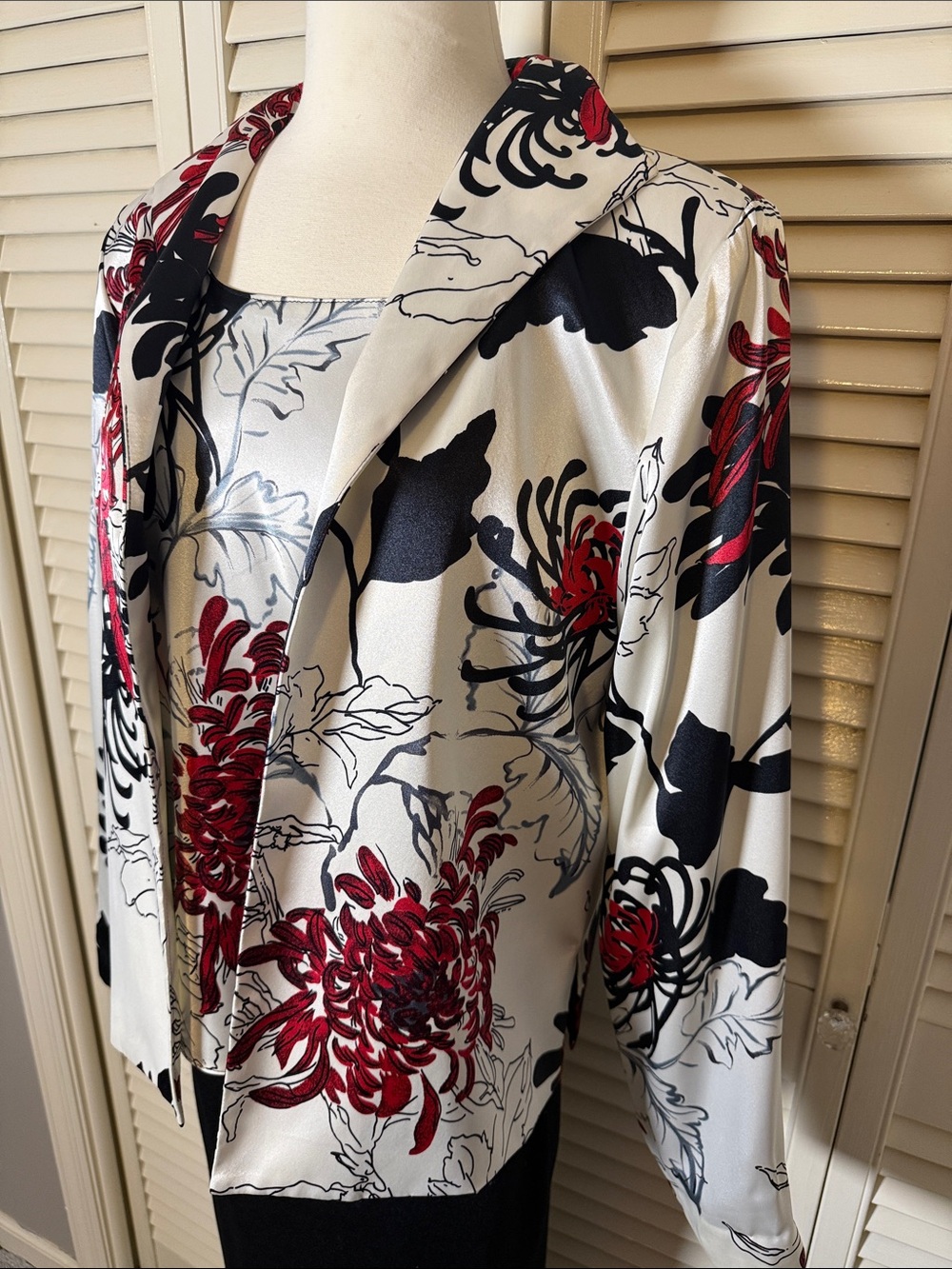 Ilyse Hart Ltd Vintage Floral Twin Set 2-Piece Tank Top & Blazer Jacket Size L - Picture 4 of 6
